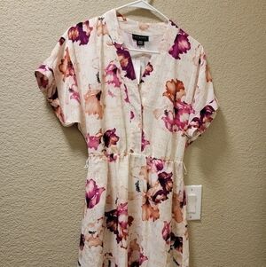 Metaphor white and pink floral dress size xs
